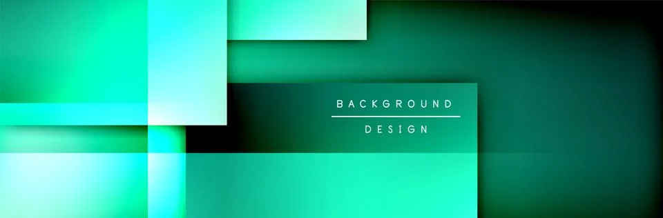 Square shapes composition geometric abstract background. 3D shadow effects and Stock Illustration