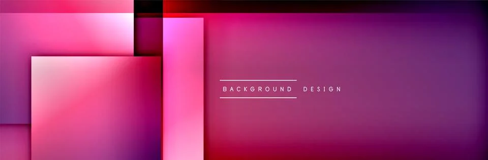 Square shapes composition geometric abstract background. 3D shadow effects and Stock Illustration