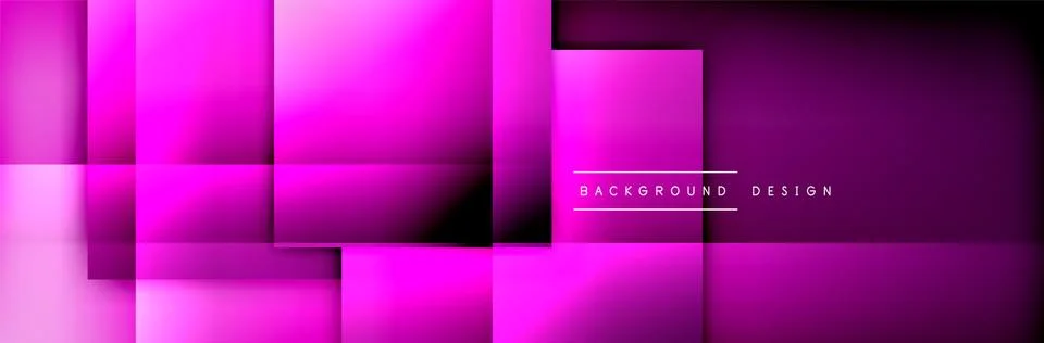 Square shapes composition geometric abstract background. 3D shadow effects and 스톡 일러스트