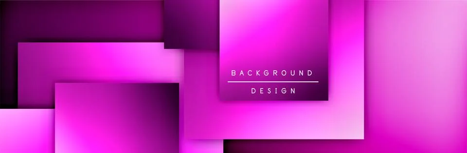 Square shapes composition geometric abstract background. 3D shadow effects and 스톡 일러스트