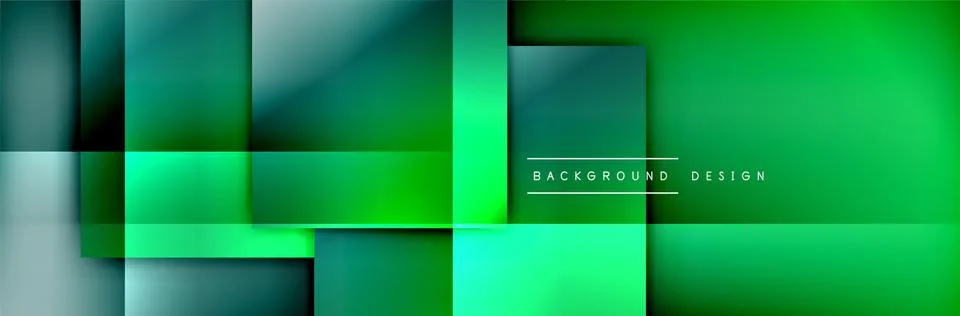 Square shapes composition geometric abstract background. 3D shadow effects and Stock Illustration