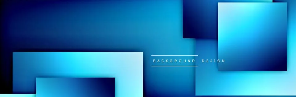 Square shapes composition geometric abstract background. 3D shadow effects and Stock Illustration