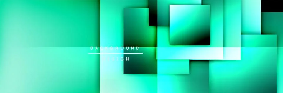 Square shapes composition geometric abstract background. 3D shadow effects and Illustrazione stock