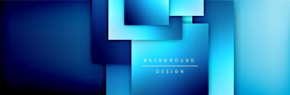 Square shapes composition geometric abstract background. 3D shadow effects and Stock Illustration