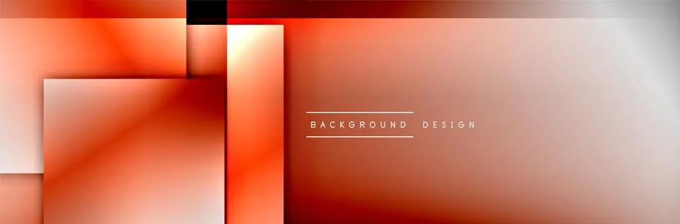Square shapes composition geometric abstract background. 3D shadow effects and Stockillustratie