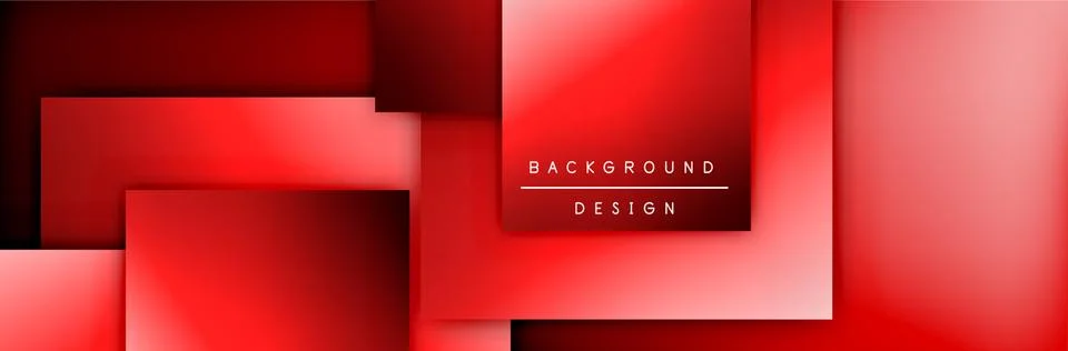 Square shapes composition geometric abstract background. 3D shadow effects and Stock Illustration