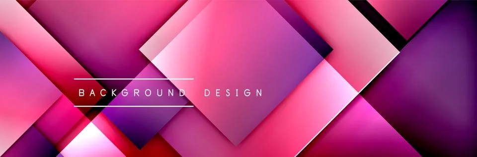 Square shapes composition geometric abstract background. 3D shadow effects and イラスト素材