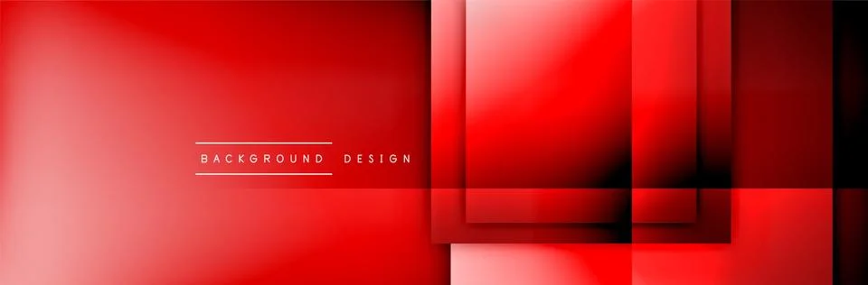 Square shapes composition geometric abstract background. 3D shadow effects and Stock Illustration