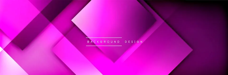 Square shapes composition geometric abstract background. 3D shadow effects and Stock Illustration