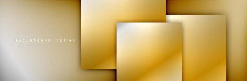 Square shapes composition geometric abstract background. 3D shadow effects and Stock Illustration