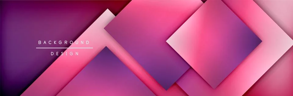 Square shapes composition geometric abstract background. 3D shadow effects and 스톡 일러스트