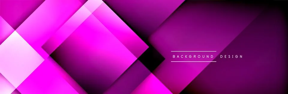 Square shapes composition geometric abstract background. 3D shadow effects and Stock Illustration
