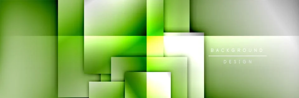 Square shapes composition geometric abstract background. 3D shadow effects and Stock Illustration