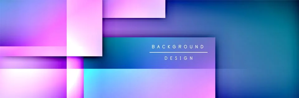 Square shapes composition geometric abstract background. 3D shadow effects and Illustrazione stock