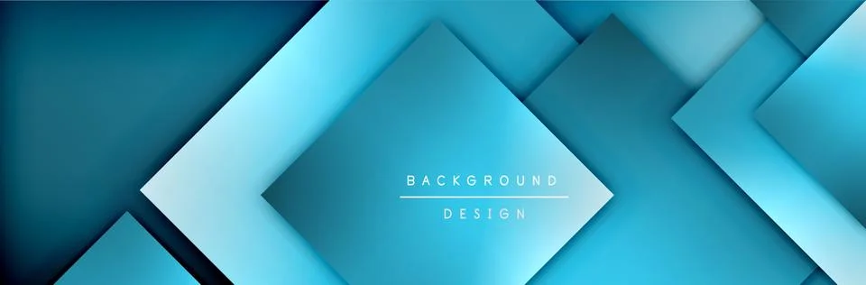 Square shapes composition geometric abstract background. 3D shadow effects and Stock Illustration