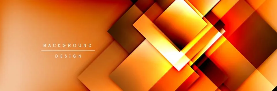 Square shapes composition geometric abstract background. 3D shadow effects and イラスト素材