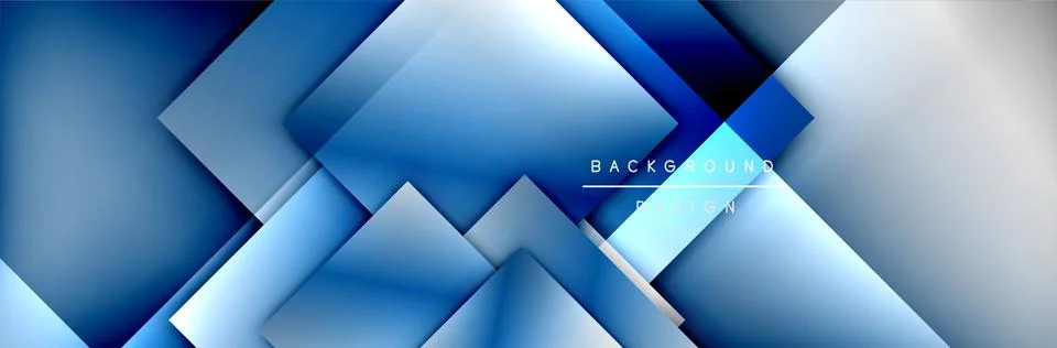 Square shapes composition geometric abstract background. 3D shadow effects and イラスト素材