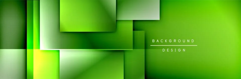 Square shapes composition geometric abstract background. 3D shadow effects and Illustrazione stock