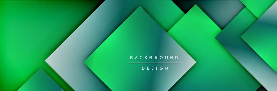 Square shapes composition geometric abstract background. 3D shadow effects and Stockillustratie