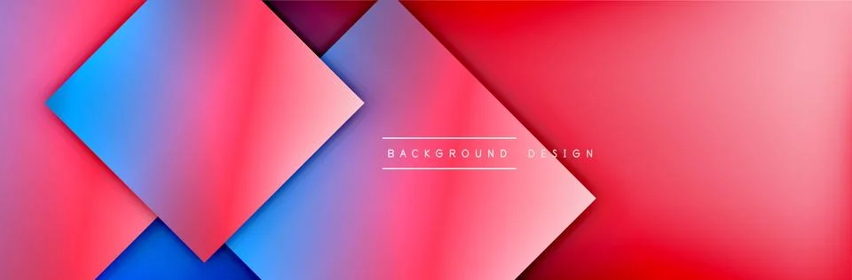 Square shapes composition geometric abstract background. 3D shadow effects and 스톡 일러스트