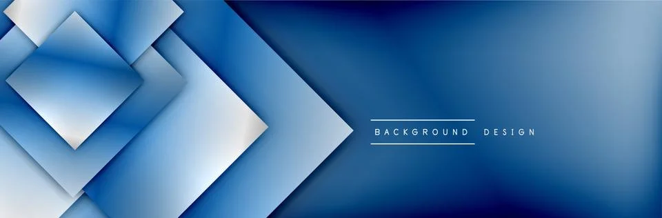 Square shapes composition geometric abstract background. 3D shadow effects and 스톡 일러스트
