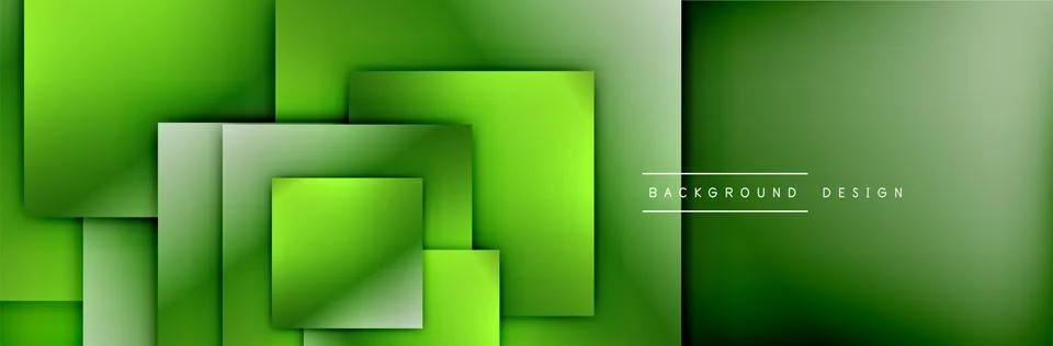Square shapes composition geometric abstract background. 3D shadow effects and 스톡 일러스트