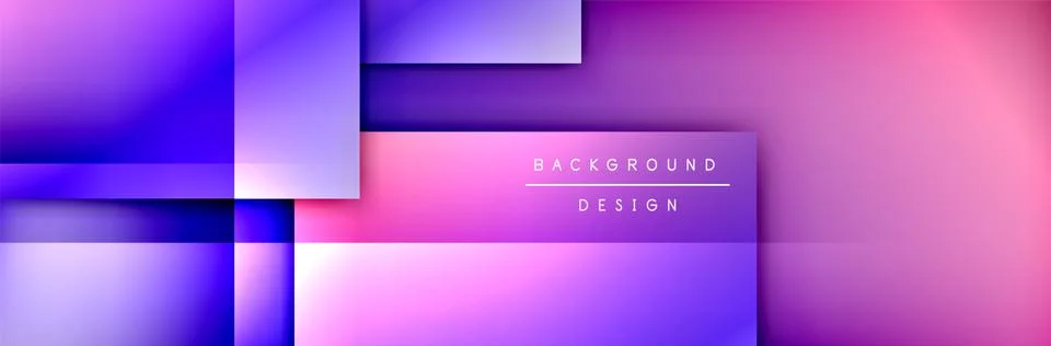 Square shapes composition geometric abstract background. 3D shadow effects and Stock Illustration
