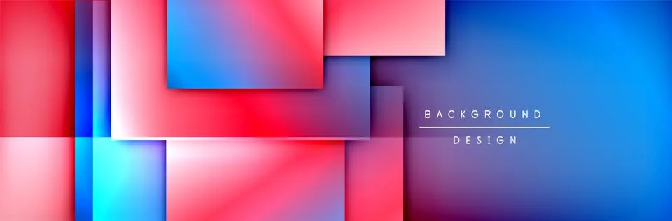 Square shapes composition geometric abstract background. 3D shadow effects and 스톡 일러스트