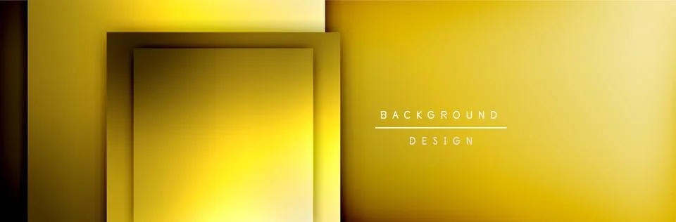 Square shapes composition geometric abstract background. 3D shadow effects and Illustrazione stock