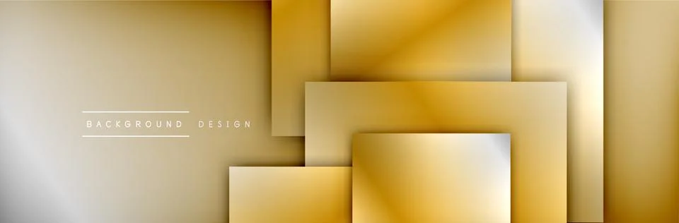 Square shapes composition geometric abstract background. 3D shadow effects and Illustrazione stock