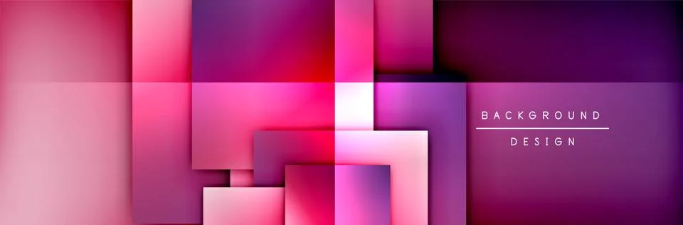 Square shapes composition geometric abstract background. 3D shadow effects and イラスト素材