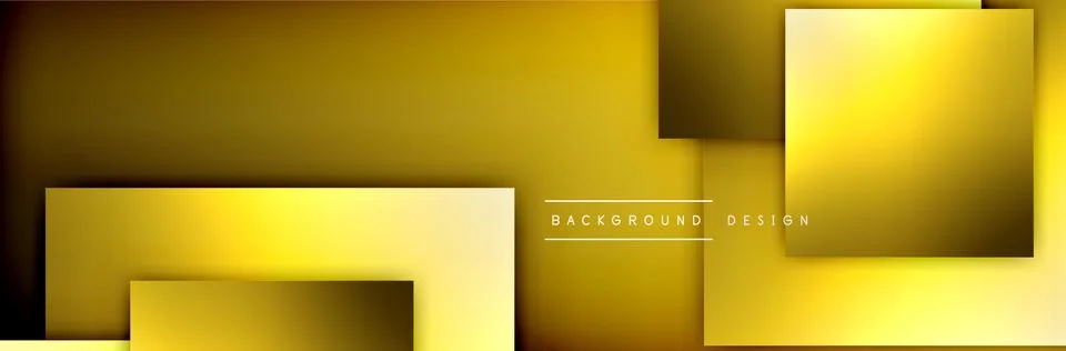 Square shapes composition geometric abstract background. 3D shadow effects and Illustrazione stock