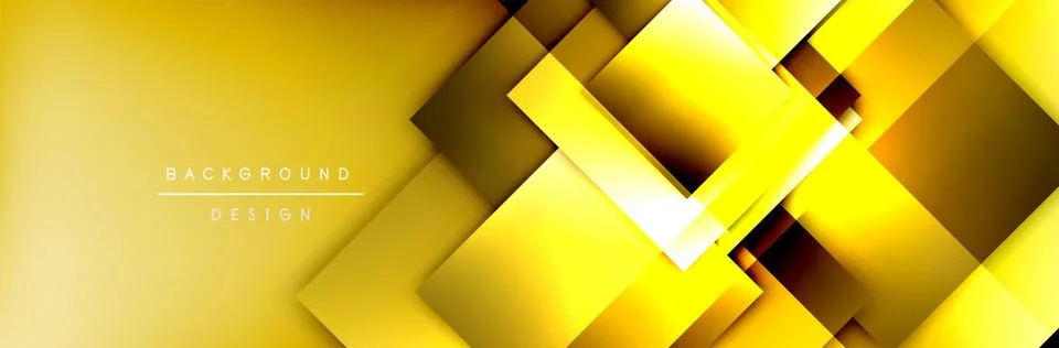 Square shapes composition geometric abstract background. 3D shadow effects and イラスト素材