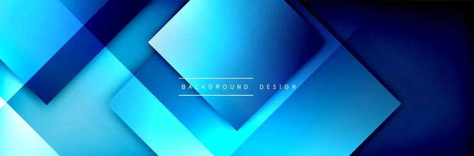 Square shapes composition geometric abstract background. 3D shadow effects and Illustrazione stock
