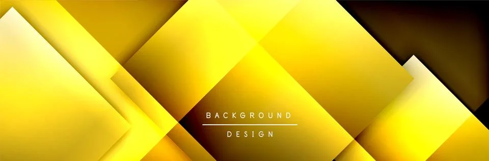 Square shapes composition geometric abstract background. 3D shadow effects and Illustrazione stock
