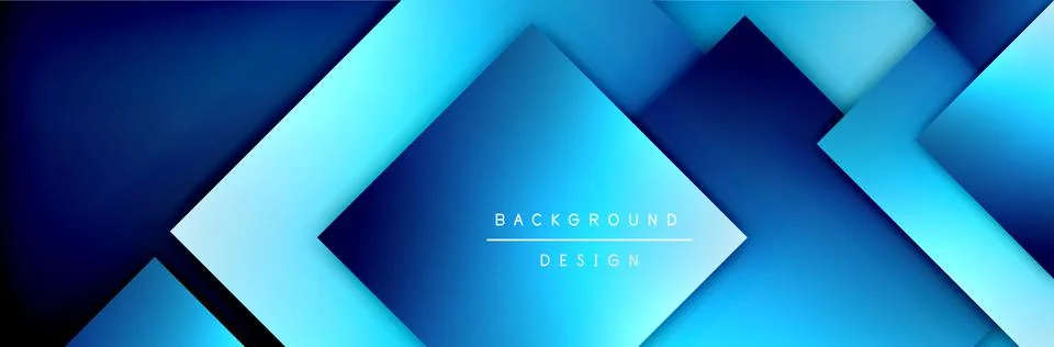 Square shapes composition geometric abstract background. 3D shadow effects and Illustrazione stock