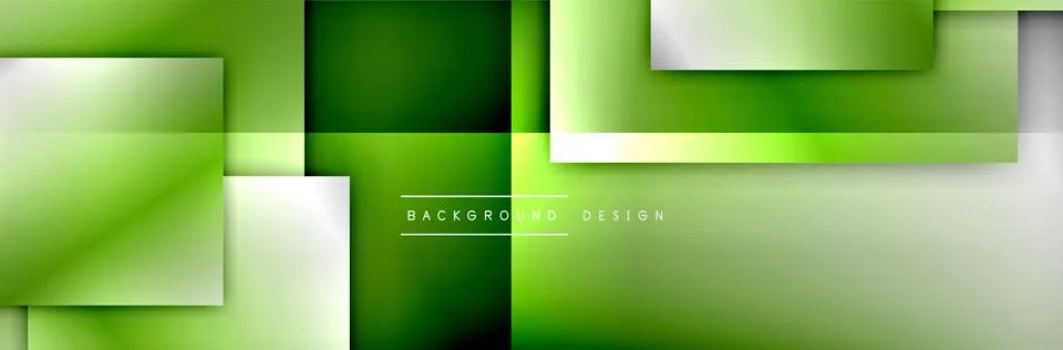 Square shapes composition geometric abstract background. 3D shadow effects and Illustrazione stock