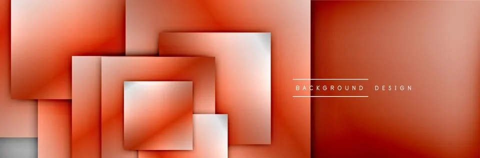 Square shapes composition geometric abstract background. 3D shadow effects and 스톡 일러스트