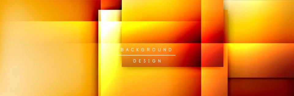 Square shapes composition geometric abstract background. 3D shadow effects and Illustrazione stock