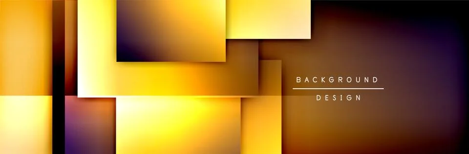 Square shapes composition geometric abstract background. 3D shadow effects and イラスト素材