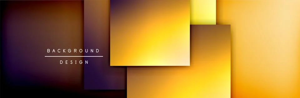 Square shapes composition geometric abstract background. 3D shadow effects and Stock Illustration