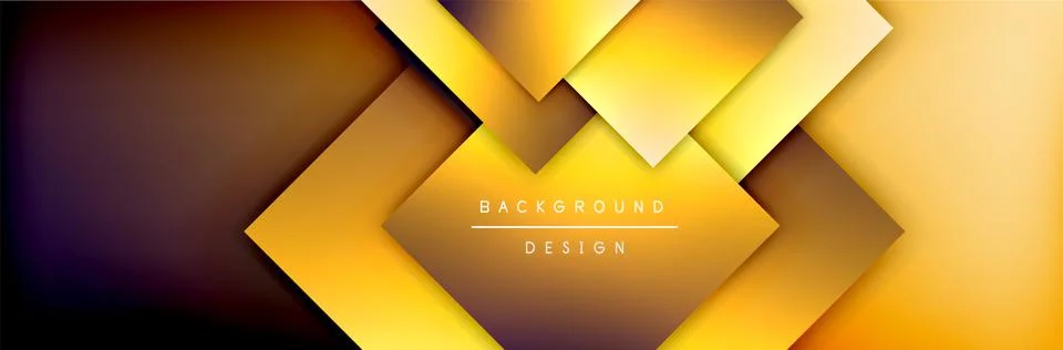 Square shapes composition geometric abstract background. 3D shadow effects and 스톡 일러스트