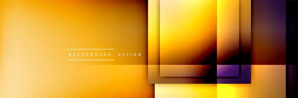 Square shapes composition geometric abstract background. 3D shadow effects and イラスト素材