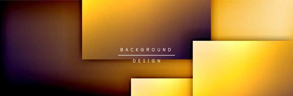 Square shapes composition geometric abstract background. 3D shadow effects and Stock Illustration