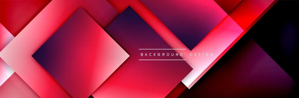 Square shapes composition geometric abstract background. 3D shadow effects and 스톡 일러스트