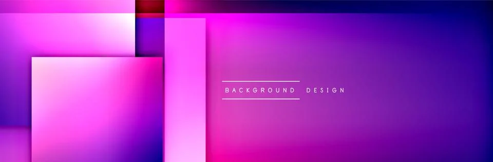 Square shapes composition geometric abstract background. 3D shadow effects and Stock Illustration