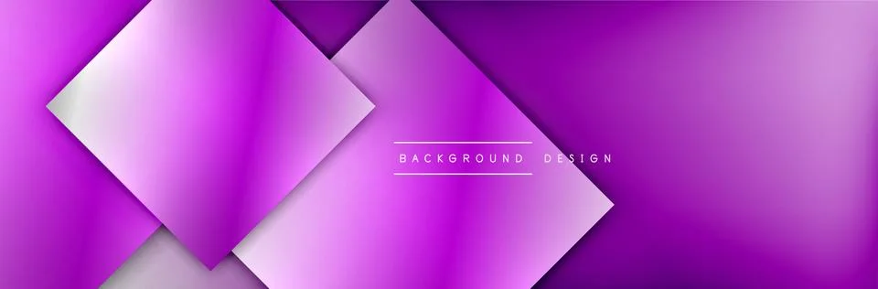 Square shapes composition geometric abstract background. 3D shadow effects and Stock Illustration
