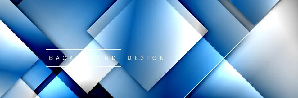 Square shapes composition geometric abstract background. 3D shadow effects and Stock Illustration