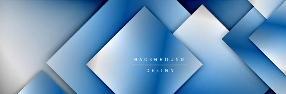 Square shapes composition geometric abstract background. 3D shadow effects and Stockillustratie