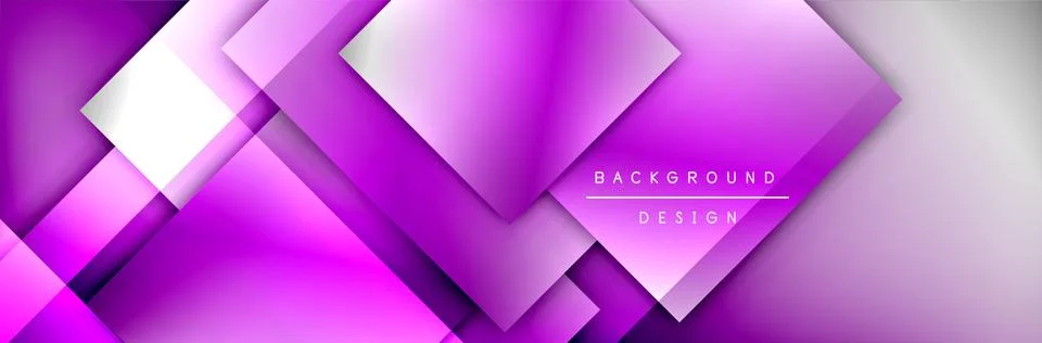 Square shapes composition geometric abstract background. 3D shadow effects and 스톡 일러스트